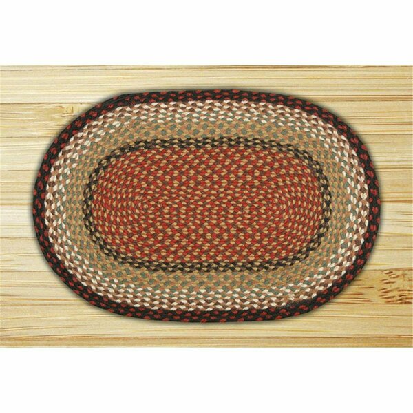 Capitol Earth Rugs Burgundy-Mustard Jute Braided Rug 13-019